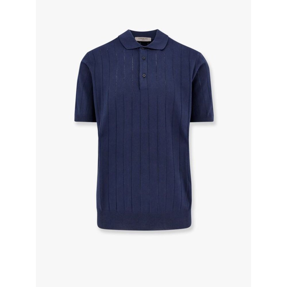 Corneliani Men Garment-Dyed Cotton Polo Shirt